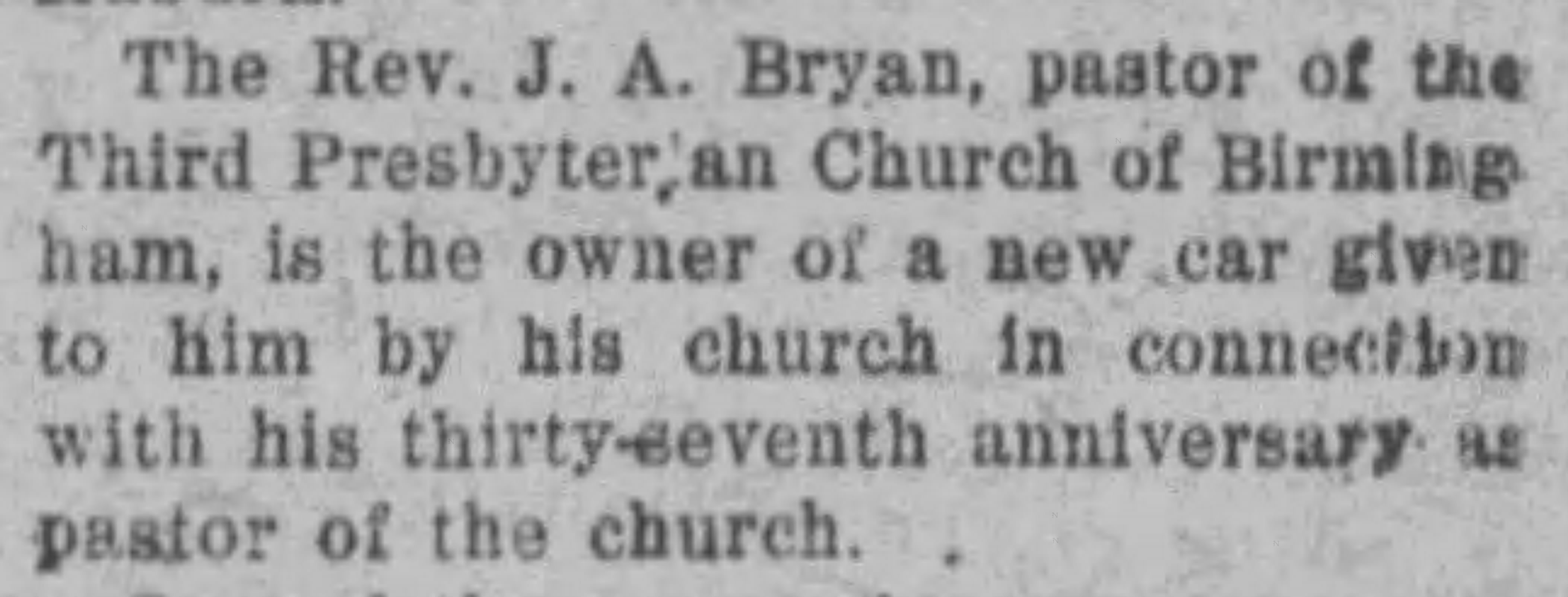 Church Buys Car for 37th Anniversary